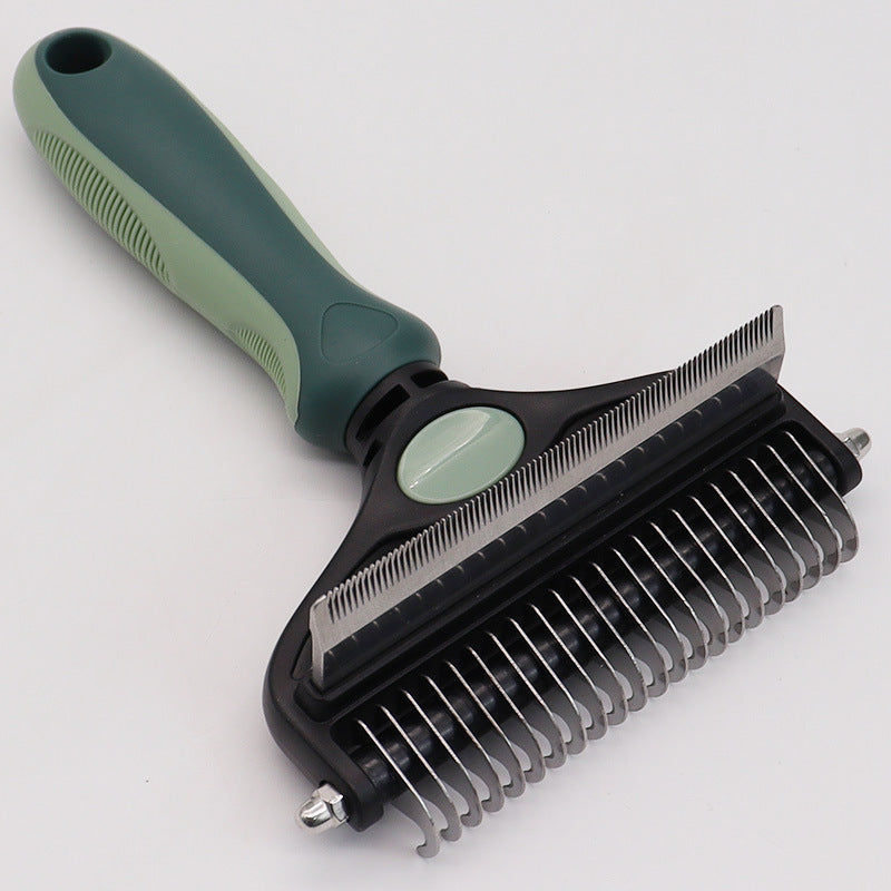 Peacock green Pet Grooming Comb – Fine Toothed Side for Hair Removal and Detangling, Ideal for Dogs with Long or Thick Coats in Australia