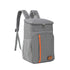 Grey Large Capacity Insulated Cooler Backpack 20.5L Leakproof Thermal Lunch Bag Waterproof Soft Sided Cooling Rucksack for Camping Picnic Beach & Work