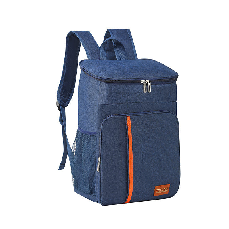 Navy blue Large Capacity Insulated Cooler Backpack 20.5L Leakproof Thermal Lunch Bag Waterproof Soft Sided Cooling Rucksack for Camping Picnic Beach & Work
