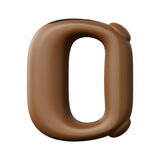 Brown Portable Fascia Massage Ring Vibration Massager with Heat and LED Display for Muscle Relaxation and Body Shaping