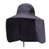 Dark grey UPF 50+ Sun Protection Fishing Hat Wide Brim Neck Flap Quick Dry Bucket Hat for Outdoor Hiking and Gardening
