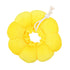3-Pcs Soft Yellow Sunflower Elizabethan Collar Adjustable Pet Cone for Cats and Small Dogs Anti-Bite Recovery Neck Pillow(XS)