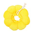 3-Pcs Soft Yellow Sunflower Elizabethan Collar Adjustable Pet Cone for Cats and Small Dogs Anti-Bite Recovery Neck Pillow(L)