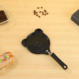 2-PCS Mini Non-Stick Egg Frying Pan Cartoon Shaped Omelette Cooker Mould for Breakfast Pancakes and Creative Cooking(pig)