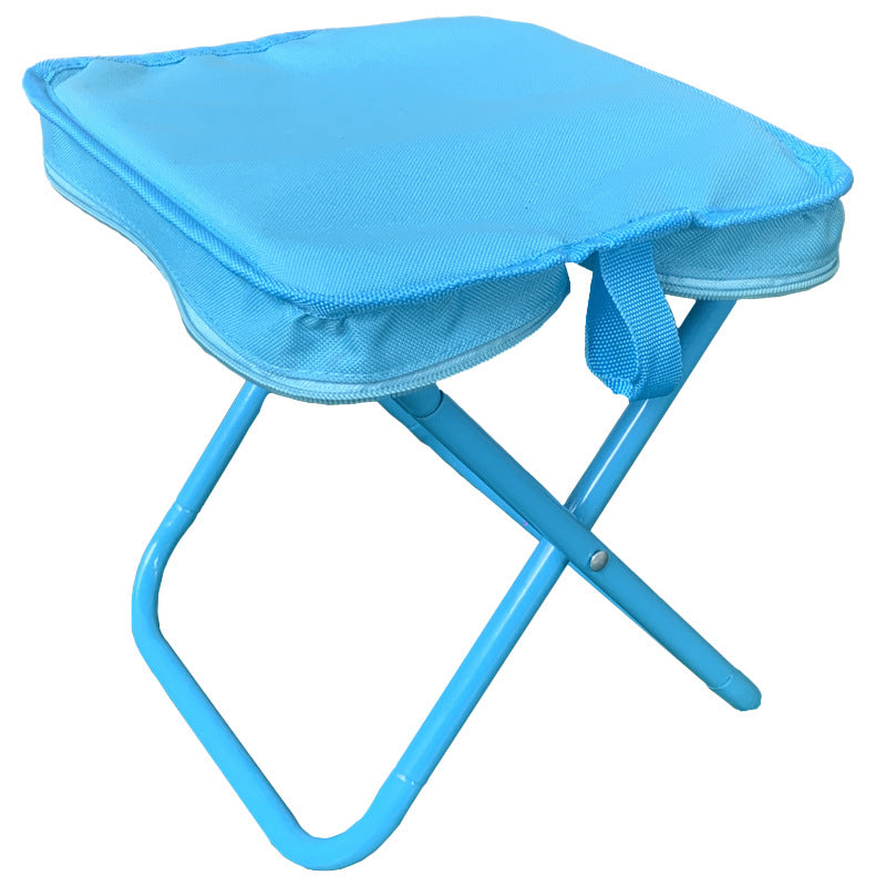 Blue Ultra-Compact Portable Folding Stool 120kg Capacity Lightweight Camping Chair for Fishing Hiking and Australian Outdoor Events