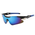 2-PCS Bright black frame with blue mercury Men&
