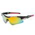 2-PCS Bright black frame with red mercury Men&