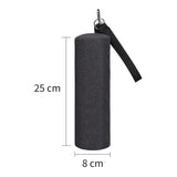 Black Insulated Golf Beer Cooler Bag Cylindrical Tube Design with PEVA Lining 25cm Portable Crossbody Shoulder Strap for Australian Golf and BBQs