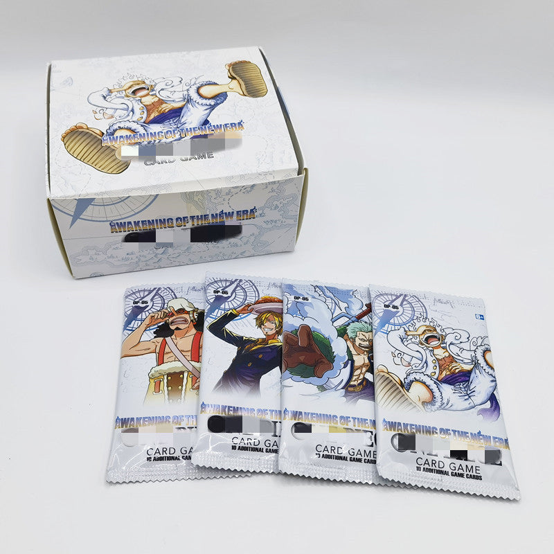 One Piece Themed Trading Card Game 300 Pieces Booster Box Set Anime Battle Collectibles Featuring Gear 5 Luffy Zoro and Sanji for Kids and Fans