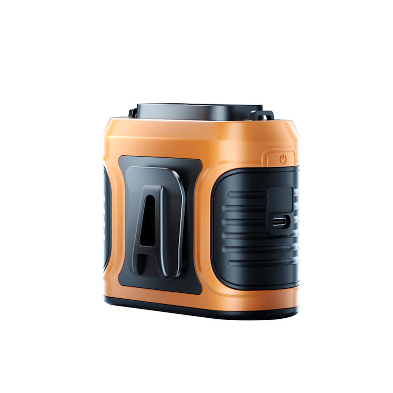 Waist Clip Fan 6000mAh Rechargeable Portable Personal Fan with Dual Outlet 13500RPM High Speed Airflow for Outdoor Work Orange