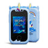 Kids Unicorn Smart Phone Toy with Dual Camera and IPS Touch Screen Educational Games MP3 Music Player 512MB Card Included Blue Silicone Case Ideal for Girls Gift
