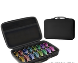 Portable 8-Slot Sunglasses Organiser Case Hard Shell EVA Storage Box Large Capacity Display Holder with Handle Black
