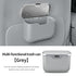 Car Trash Can Hanging Rubbish Bin with Lid Waterproof Leather Vehicle Organiser Storage Box for Door Seat Back Console Grey