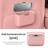 Car Trash Can Hanging Rubbish Bin with Lid Waterproof Leather Vehicle Organiser Storage Box for Door Seat Back Console Pink