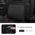 Car Trash Bag Hanging Leather Garbage Bin with Magnetic Closure Waterproof Vehicle Back Seat Organiser Leakproof Waste Storage Pocket Noble Black
