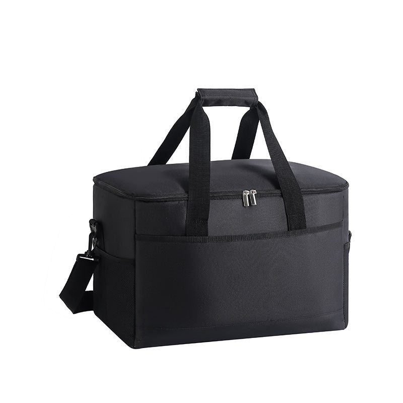 Large 35L Insulated Cooler Bag Soft Sided Leakproof Thermal Tote for Camping Beach Picnic BBQ Heavy Duty Grocery Carrier Black