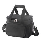 Small Insulated Lunch Bag 10L Cooler Tote Box with Shoulder Strap Leakproof Thermal Meal Prep Carrier for Work School Picnic Black