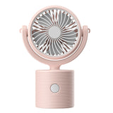Portable Turbo Fan 3-in-1 Mini Handheld Desk Fan Rechargeable Personal Cooling Device with Neck Lanyard 180 Degree Adjustable Head Quiet Wind Pink