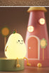 Cute Pear Night Light Squishy Silicone Nursery Lamp Rechargeable LED Bedside Light with Timer 7 Colour Changing Tap Control for Kids Baby Bedroom Gift