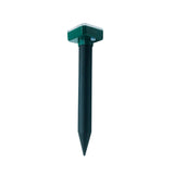 Solar-Powered Sonic Snake and Rodent Repeller Ground Stake - Outdoor Waterproof Ground Vibration Pest Deterrent Device - Ultrasonic Control for Moles, Voles, and House Mice - Garden Lawn Protection - Green Square Top Model