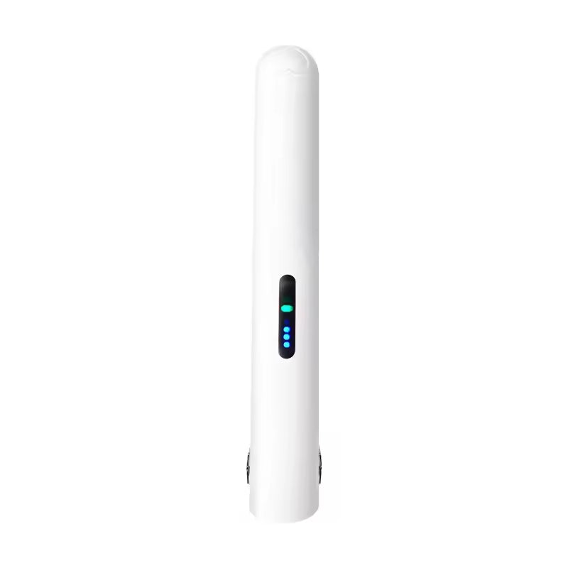 Cordless Mini Hair Straightener & Curler 2-in-1 - Portable USB Rechargeable Ceramic Flat Iron with 3 Temperature Settings - Compact Travel Styler for Bangs & Touch Ups - White