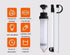 200ml Fluid Extractor & Transfer Pump - Manual Oil Syringe with Extension Tubes for Automotive Brake, Gear & Power Steering Fluids - Heavy Duty Suction Tool