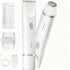 2-in-1 Electric Lady Shaver & Bikini Trimmer Dual Head Waterproof Wet & Dry Body Hair Remover Cordless Razor for Face Legs Underarms White