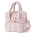 Pink Double-Layer Insulated Quilted Puffer Lunch Bag(10 x 7 x 10 inch) - Large Capacity Picnic Cooler Tote, Long-Lasting Hot/Cold Retention