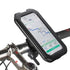 Black Bicycle Waterproof Phone Holder - Handlebar Mount with Sensitive Touch Screen, Anti-Drop & 360° Rotation Case for Navigation (Up to 7-inch Phones)