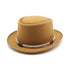 Khaki Unisex Stylish Pure Woolen Short-Brimmed Fedora - Classic British Gentleman&