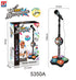Kids Black Karaoke Microphone & Adjustable Stand Toy - Portable Singing Machine Educational Musical Toy, Connects to Smartphones for MP3 Music Playback