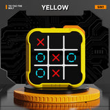 Yellow All-in-One Tic-Tac-Toe Desktop Game - Portable Family Interactive Board Toy, Brain Training Puzzle & Travel-Friendly Strategy Game