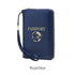 Royal Blue RFID Blocking Travel Passport Holder - Multi-functional Waterproof PU Leather Security Travel Wallet with Zipper and Wristband