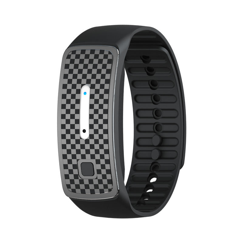 2-Pack Black Portable Ultrasonic Mosquito Repellent Bracelet - Watch Style Insect Repeller, Pure Physical Protection USB Rechargeable