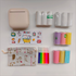White X6 Mini Portable Bluetooth Instant Photo & Note Printer for Students - Deluxe 20-Piece Gift Set with 12 Paper Rolls, Color Pens & Storage Bag