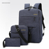 Blue 3-PCS Multi-Functional & Lightweight Backpacks Set for Students - Large Capacity Durable Travel Daypack with USB Charging Port, Fit in 14-Inch Laptop Bag