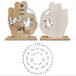 OK Sign Timber Perpetual Calendar Decoration(15.3x19.1 CM) - Manual Rotating Date Tracker