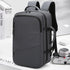 Grey Premium Business Expandable Travel Backpack with External USB Charging - 20-35L Large-Capacity & Waterproof Commuter Daypack