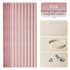 150 X 180 CM Pink Linen-Look Dust Drill-Free Pull-Curtain - Folding Doorless Closet Divider with Magnetic Closure & Hanging Rings