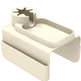 Beige Waterproof Silicone Couch Armrest Cup Holder Tray - Non-Slip & Anti-Spill, Multi-Slot Organizer for Drinks Bottle, Remote, Ipad & snacks