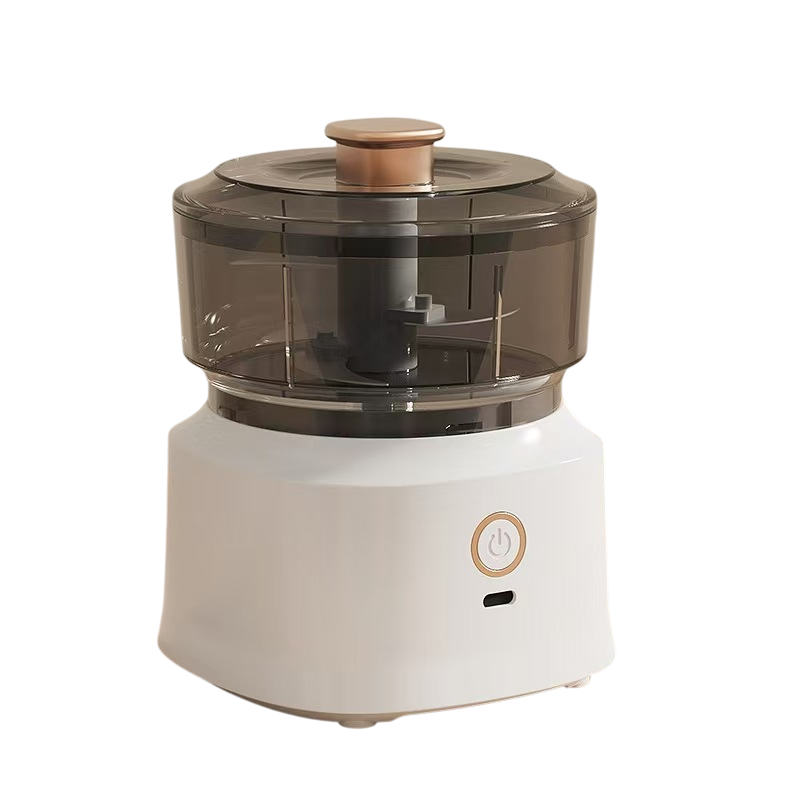 White Wireless Electric Kitchen Grinder -  Portable 150ml Baby Food Maker with 3 Stainless Steel Blades, USB Charging