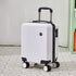 White 14 Inch Lightweight Carry-on Luggage for heights over 1.6m - Underseat & Overhead Cabin Hardside Suitcase