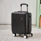 Black 16 Inch Lightweight Carry-on Luggage for heights under 1.6m - Underseat & Overhead Cabin Hardside Suitcase