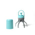 Blue Foldable 6-Claw Pet Pooper Scooper with Integrated Waste Bag Dispenser & 1 Roll of Bags - Durable One-Handed Operation for Outdoor Walking