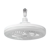 White Quiet Remote LED Ceiling Fan Light with Aromatherapy Slot and Removable E27 Base Socket -  Timer & Dimmable & 3-Speed & 3-Color Temperature Adjustable