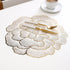4-Pack Gold Luxury Bronzing Floral Heat-Insulated Placemats - Peony Style Anti-Slip & Waterproof PVC Table Mats(38x38CM)