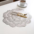4-Pack Sliver Luxury Bronzing Floral Heat-Insulated Placemats - Peony Style Anti-Slip & Waterproof PVC Table Mats(38x38CM)
