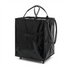 Black Portable Folding Shopping Trolley Bag(50x40x30CM) - Durable Woven Fabric, Reusable Grocery Bag with Wheels for Effortless Travel