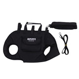 Black 4-in-1 Multi-Functional Pet Carrier Bag with Detachable Strap & 1.5M Traction Rope - Lightweight Breathable Travel Sling for Cats & Dogs - Sizes S(Up to 4kg)
