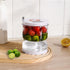 Food-Grade Pickle Hourglass Jar with Strainer Flip - 200ml Compact Kitchen Wet and Dry Separation Container for Olives, Jalapeños & Pickles